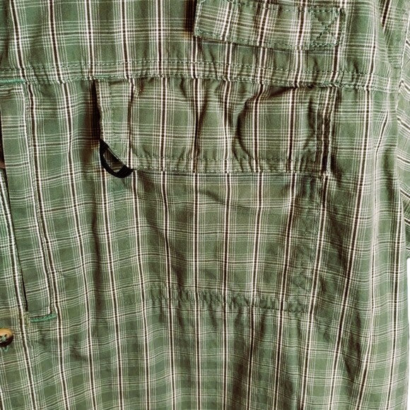 Wrangler Men's Breathable Fishing Shirt - Medium, Green Plaid, Pockets & Mesh 2X - Picture 5 of 8